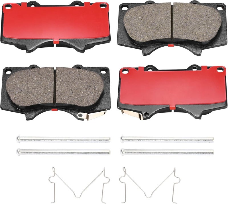 HECHENQICHE Front Ceramic Brake Pads for Select for Toyota (4Runner, FJ Cruiser, Sequoia, Tacoma, Tundra), for Lexus (GX460,GX470) - Image 1